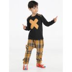 Casabony Casa Laci Ekose Pantolon + T-Shirt Takım - 4 Yaş - Karışık