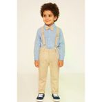Casabony CS-25S-005 4'lü Takım Gömlek & Pantolon & Papyon & Askılık Erkek Çocuk Takım