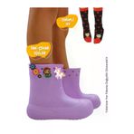 Casabony CS-25S-030 Lila Kız Çocuk Yağmur Botu & Çorap Set