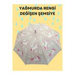 Casabony Yağmurda Rengi Değişen Toz Pembe Kız Çocuk Şemsiye