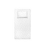 Casadora Baby Astra Organik Pamuk Saten Lastikli Çarşaf Ve Yastık Kılıfı Seti 70 X 140 Cm + 35 X 45 Cm - Beyaz