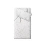 Casadora Baby Cool Fox 100% Organik Pamuk Saten Nakışlı Bebek Çocuk Nevresim Takımı 100 X 150 Cm - Beyaz