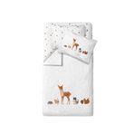 Casadora Baby Forest Amigos %100 Organik Pamuk Saten Bebek Nevresim Takımı 100 X 150 Cm - Kahverengi