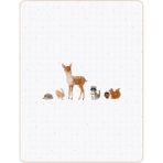 Casadora Baby Forest Amigos 100% Pamuk Çift Taraflı Biyeli Müslin Battaniye - Beyaz - Sarı - 90X120