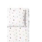 Casadora Baby Forest Amigos 100% Pamuk Saten Bebek Lastikli Çarşaf Seti 70x140 Cm 35x45 Cm