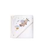 Casadora Baby Happy Tony %100 Organik Pamuklu Nakışlı Bebek Havlu Kundak 80 X 80 Cm - Bej