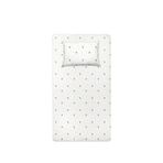 Casadora Baby Koko Pamuk Saten Bebek Lastikli Çarşaf Ve Yastık Kılıfı Seti 70 X 140 Cm + 35 X 45 Cm - Beyaz
