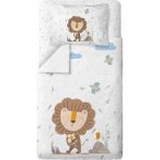 Casadora Baby Simba Pamuk, Saten Tek Kişilik Çocuk Nevresim Takımı - 160 x 220 cm - Açık Kahverengi