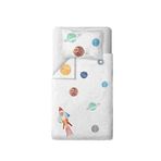 Casadora Baby Space Planet White 100% Organik Pamuk Bebek Çocuk Nevresim Takımı 160 X 220 Cm - Beyaz