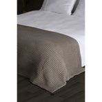 Casadora Home Fashion 100% Pamuk Çift Kişilik Kalın Waffle Pike Örtü - Bej - 200x220cm