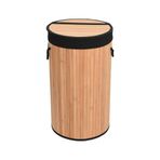 Casalinda CL-6001-1 Naturtel Yuvarlak Bambu 55 lt Kirli Çamaşır Sepeti