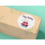 Casalinghi Birthday Sticker Cake Etiketi Yuvarlak Mat Sticker Doğum Günü Serisi 4 cm 33 Adet