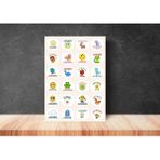 Casalinghi Karışık Okul Kurs Ödül Etiketi Öğrenci Öğretmen Yuvarlak Mat Çıkartma Round Sticker 4 cm (24 Adet)