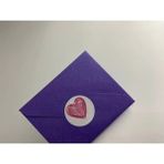 Casalinghi Pembe Minik Kalp Etiketi Yuvarlak Mat Çıkartma Pink Round Sticker 3 cm (95 Adet)