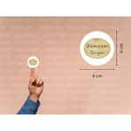 Casalinghi Zemzem Suyu Etiketi Hediyelik Sticker Kabe Mekke Medine Yuvarlak Mat Çıkartma 4 cm (45 Adet)
