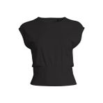 Casall 23101-901 Seamless Graphical Rib Te Kadın Siyah Bisiklet Yaka T-Shirt