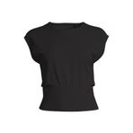 Casall Bisiklet Yaka Düz Siyah Kadın 23101-901 Seamless Graphical Rib Te T-shirt