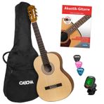 Cascha Student Series 4/4 Klasik Gitar Seti (türkçe Metod, Taşıma Çantası, 3 Pena, Tuner)