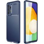 Case 4U A53 5G Uyumlu Kılıf Rugged Armor Karbon Desenli Lüx Negro Silikon Arka KapakLacivert - Galaxy A53 5G