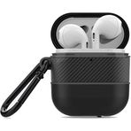Case 4U Airpods Kılıf ile uyumlu Suya Dayanıklı Darbe Emici Silikon Kancalı Airtag 16 Siyah HBCV00000SO9NM