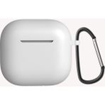 Case 4u Apple Airpods 4 Standart Silikon Kılıf Taşıma Ipi Takma Slotlu Soft Yumuşak Kılıf Beyaz