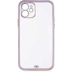 Case 4U Apple iPhone 12 Kılıf Kamera Korumalı Pastel Renk Voit Clear Kapak Lila