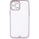 Case 4U Apple iPhone 12 Pro Kılıf Kamera Korumalı Pastel Renk Voit Clear Kapak Lila