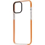 Case 4U Apple iPhone 12 Pro Max Kılıf Renkli Transparan Yumuşak Silikon Süper Punto Kapak Turuncu