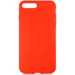 Case 4U Apple iPhone 8 Plus / 7 Plus Kılıf LSR Lansman Kapak İçi Kadife Soft Yumuşak Dokulu Liquid Silikon Turuncu