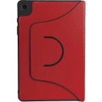 Case 4u Galaxy Tab A9 360 Derece Fest Dönebilen Standlı Deri Görünümlü Tablet Kılıfı Kırmızı