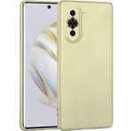 Case 4U Huawei Nova 10 Kılıf Klasik Mat Renkli Yumuşak Premier Silikon Altın