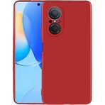 Case 4U Huawei Nova 9 SE Kılıf Klasik Mat Renkli Yumuşak Premier Silikon Kırmızı