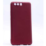 Case 4U Huawei P10 ile uyumlu Kılıf Klasik Mat Renkli Yumuşak Premier Silikon Bordo HBCV00000AS849