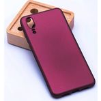 Case 4U Huawei P20 ile uyumlu Kılıf Klasik Mat Renkli Yumuşak Premier Silikon Bordo HBV00000BHRQT