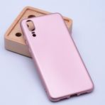 Case 4U Huawei P20 ile uyumlu Kılıf Klasik Mat Renkli Yumuşak Premier Silikon Rose Gold HBV00000BHRQW