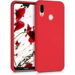 Case 4U Huawei P20 ile uyumlu Lite Kılıf Klasik Mat Renkli Yumuşak Premier Silikon Kırmızı HBCV00000AS8MF