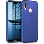 Case 4U Huawei P20 ile uyumlu Lite Kılıf Klasik Mat Renkli Yumuşak Premier Silikon Saks Mavi HBCV00000AS8HK