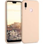 Case 4U Huawei P20 Lite Kılıf Klasik Mat Renkli Yumuşak Premier Silikon Gold - Altın