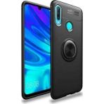 Case 4U Huawei P30 ile uyumlu Lite Kılıf Autofocus Shockprof Ravel Yüzüklü Standlı Slikon Kapak Siyah HBV00000HUGQN