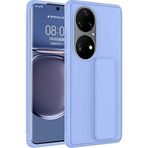 Case 4U Huawei P50 ile uyumlu Pro Kılıf Stand Olabilen Mat Yüzey Kaliteli TPU Silikon Qstand Arka Kapak Lila HBCV00002LIQWI