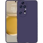 Case 4U Huawei P50 Pro Kılıf Klasik Mat Renkli Yumuşak Premier Silikon Lacivert