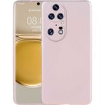 Case 4U Huawei P50 Pro Kılıf Klasik Mat Renkli Yumuşak Premier Silikon Rose Gold