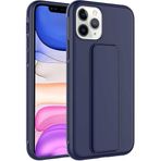 Case 4U iPhone 11 ile uyumlu Pro Kılıf Stand Olabilen Mat Yüzey Kaliteli TPU Silikon Qstand Arka Kapak Lacivert HBCV00002LIR13