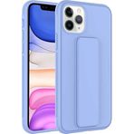 Case 4U iPhone 11 ile uyumlu Pro Kılıf Stand Olabilen Mat Yüzey Kaliteli TPU Silikon Qstand Arka Kapak Lila HBCV00002LIQK7
