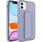 Case 4U iPhone 12 ile uyumlu Kılıf Stand Olabilen Mat Yüzey Kaliteli TPU Silikon Qstand Arka Kapak Gri HBCV00002LIQUC
