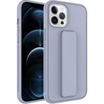 Case 4U iPhone 12 ile uyumlu Pro Kılıf Stand Olabilen Mat Yüzey Kaliteli TPU Silikon Qstand Arka Kapak Gri HBCV00002LIR59