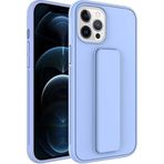 Case 4U iPhone 12 ile uyumlu Pro Kılıf Stand Olabilen Mat Yüzey Kaliteli TPU Silikon Qstand Arka Kapak Lila HBCV00002LIQU9