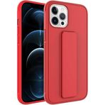 Case 4U iPhone 12 ile uyumlu Pro Max Kılıf Stand Olabilen Mat Yüzey Kaliteli TPU Silikon Qstand Arka Kapak Kırmızı HBCV00002LIR0V