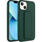 Case 4U iPhone 13 ile uyumlu Kılıf Stand Olabilen Mat Yüzey Kaliteli TPU Silikon Qstand Arka Kapak Koyu Yeşil HBCV00002LIQJT