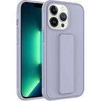 Case 4U iPhone 13 ile uyumlu Pro Max Kılıf Stand Olabilen Mat Yüzey Kaliteli TPU Silikon Qstand Arka Kapak Gri HBCV00002LIR0N